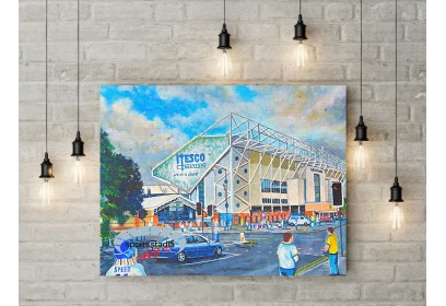 Leeds United FC Elland Road Stadium 'Going to the Match' Wall Art Canvas